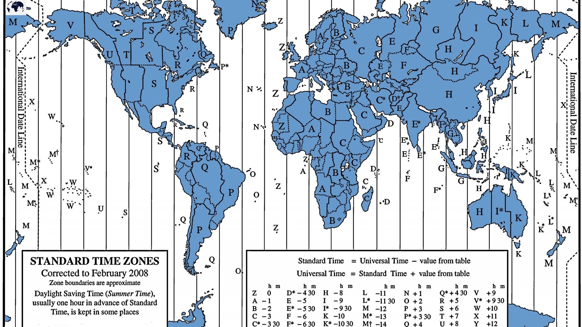 Free Printable World Time Zone Map With Countries In PDF Blank World Map