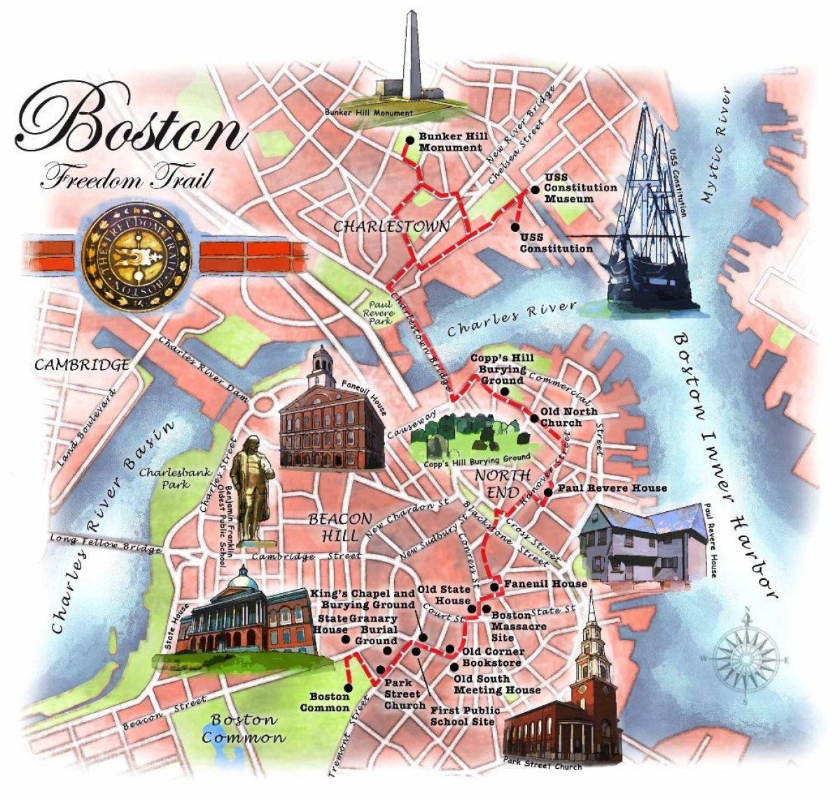 Freedom Trail Map Boston