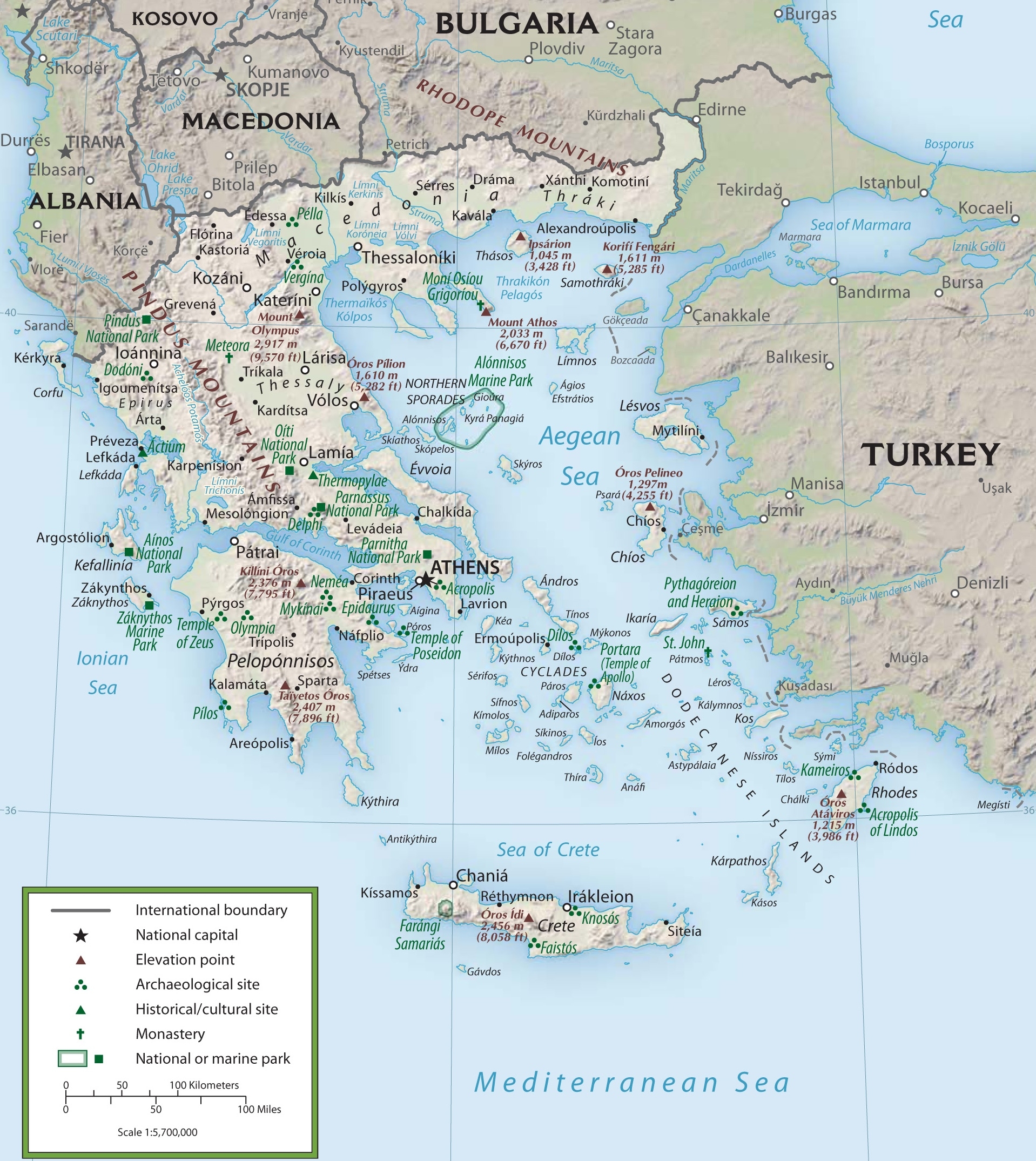 Greece Tourist Map Ontheworldmap Greece Tourist Map Ontheworldmap