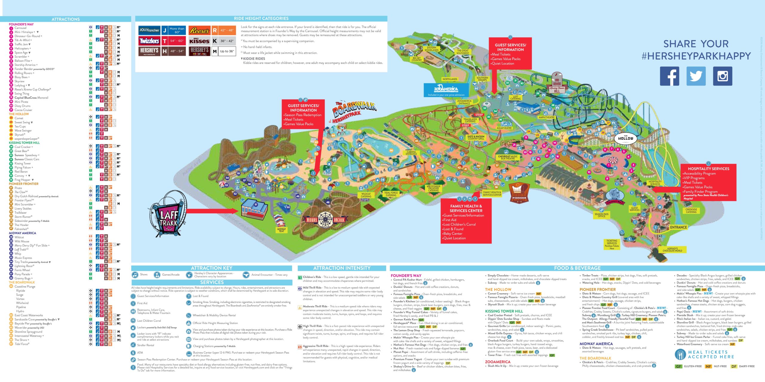 Hersheypark Summer Maps 1983 2019 The Amusement Parkives