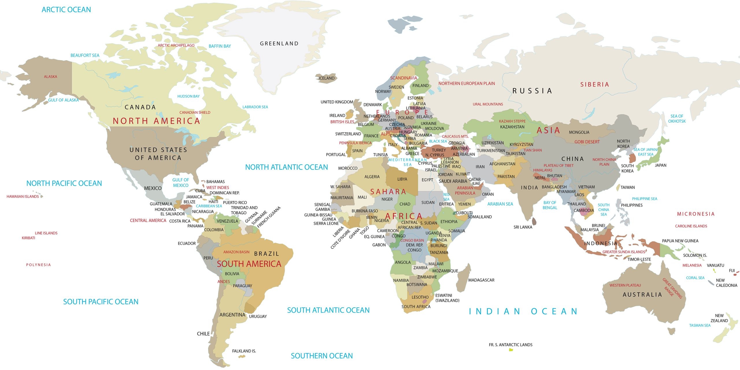 High Resolution World Map GIS Geography High Resolution World Map GIS Geography