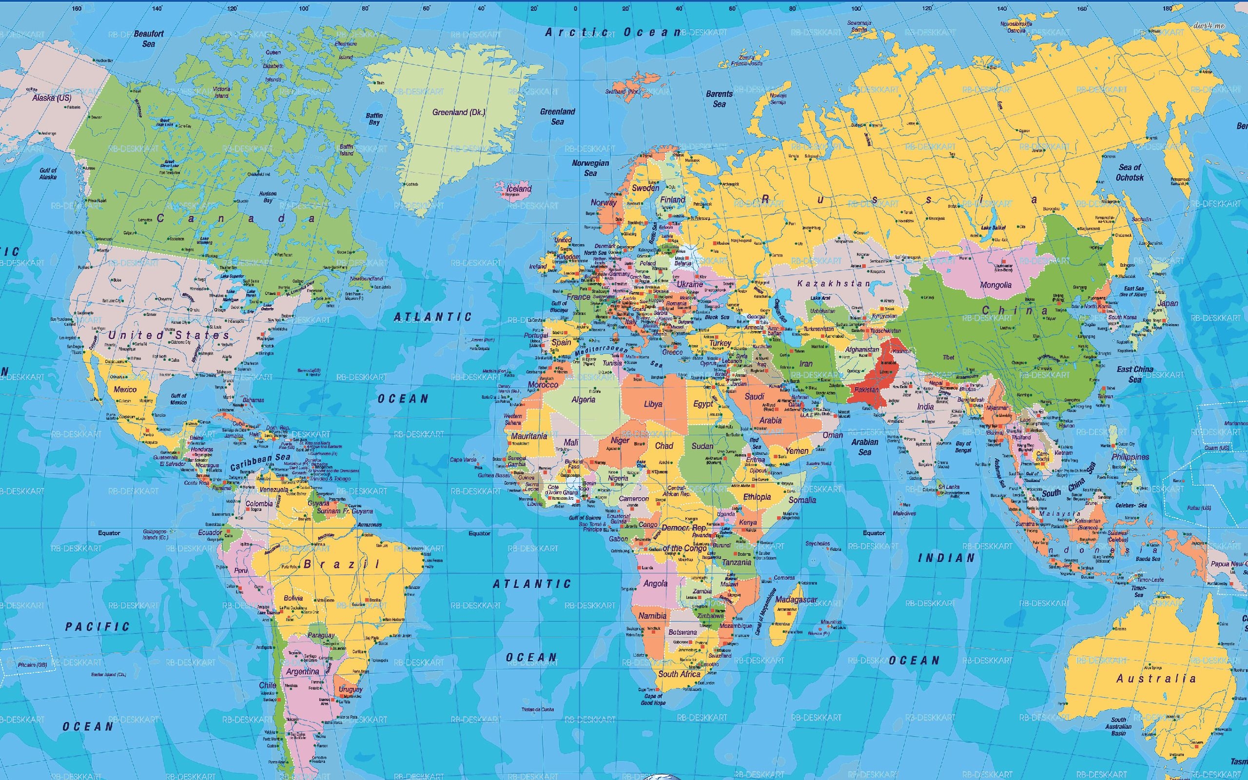 High Resolution World Map PDF Bing