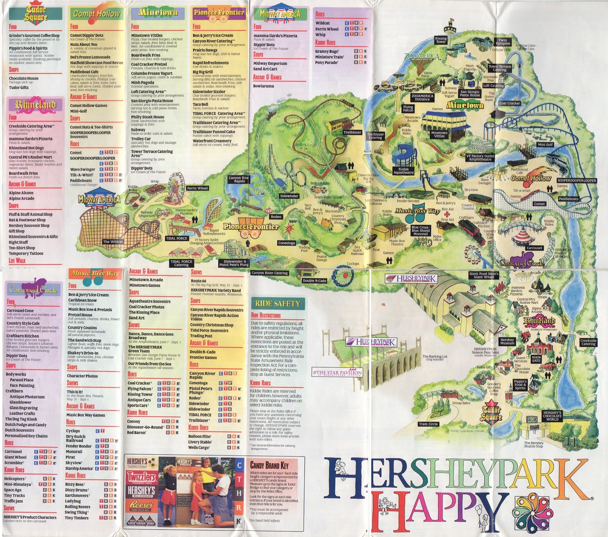 History Of Hersheypark Maps The Amusement Parkives