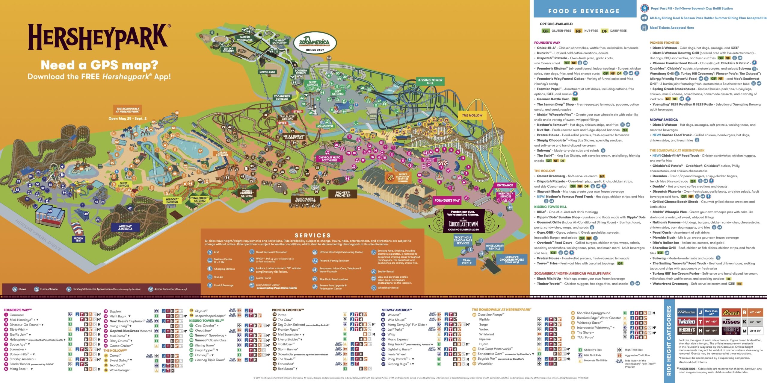History Of Hersheypark Maps The Amusement Parkives