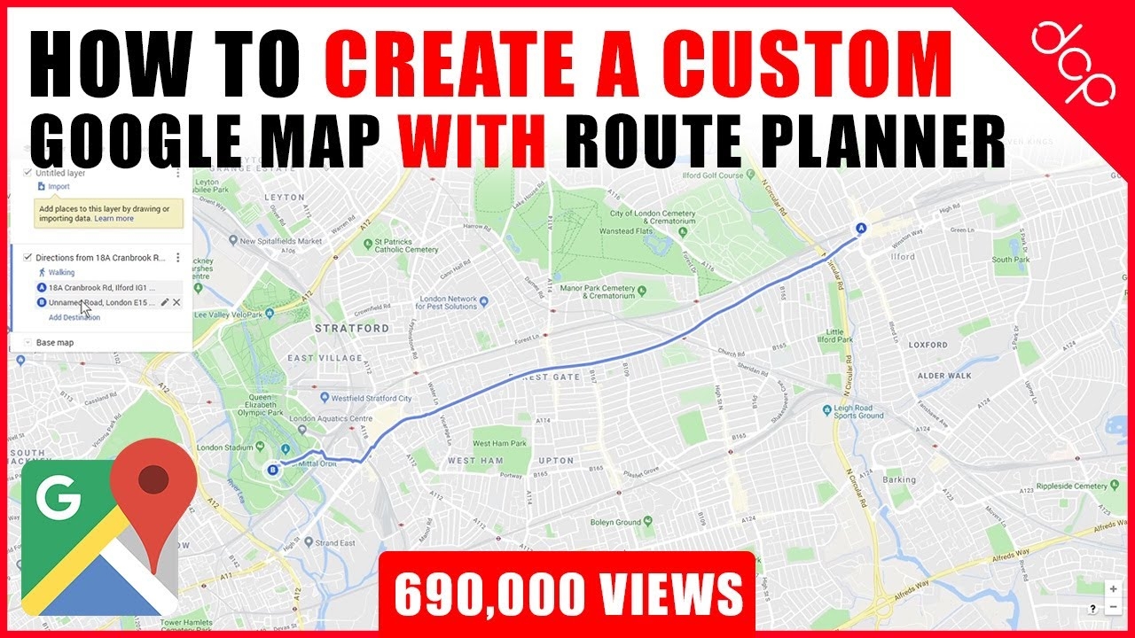 How To Create A Custom Google Map With Route Planner And Location Markers Google Maps Tutorial Worksheets Library
