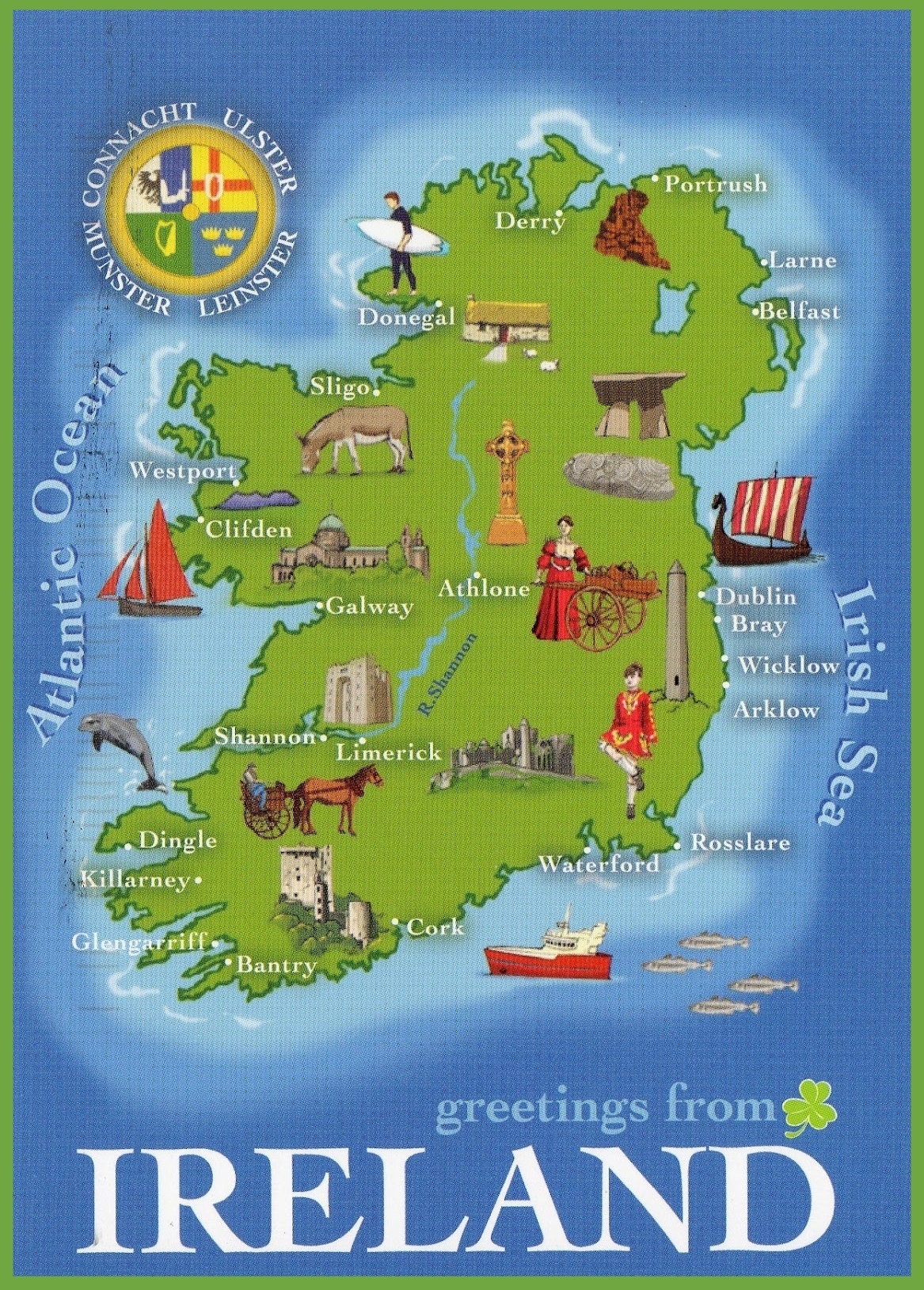Ireland Tourist Map Ontheworldmap