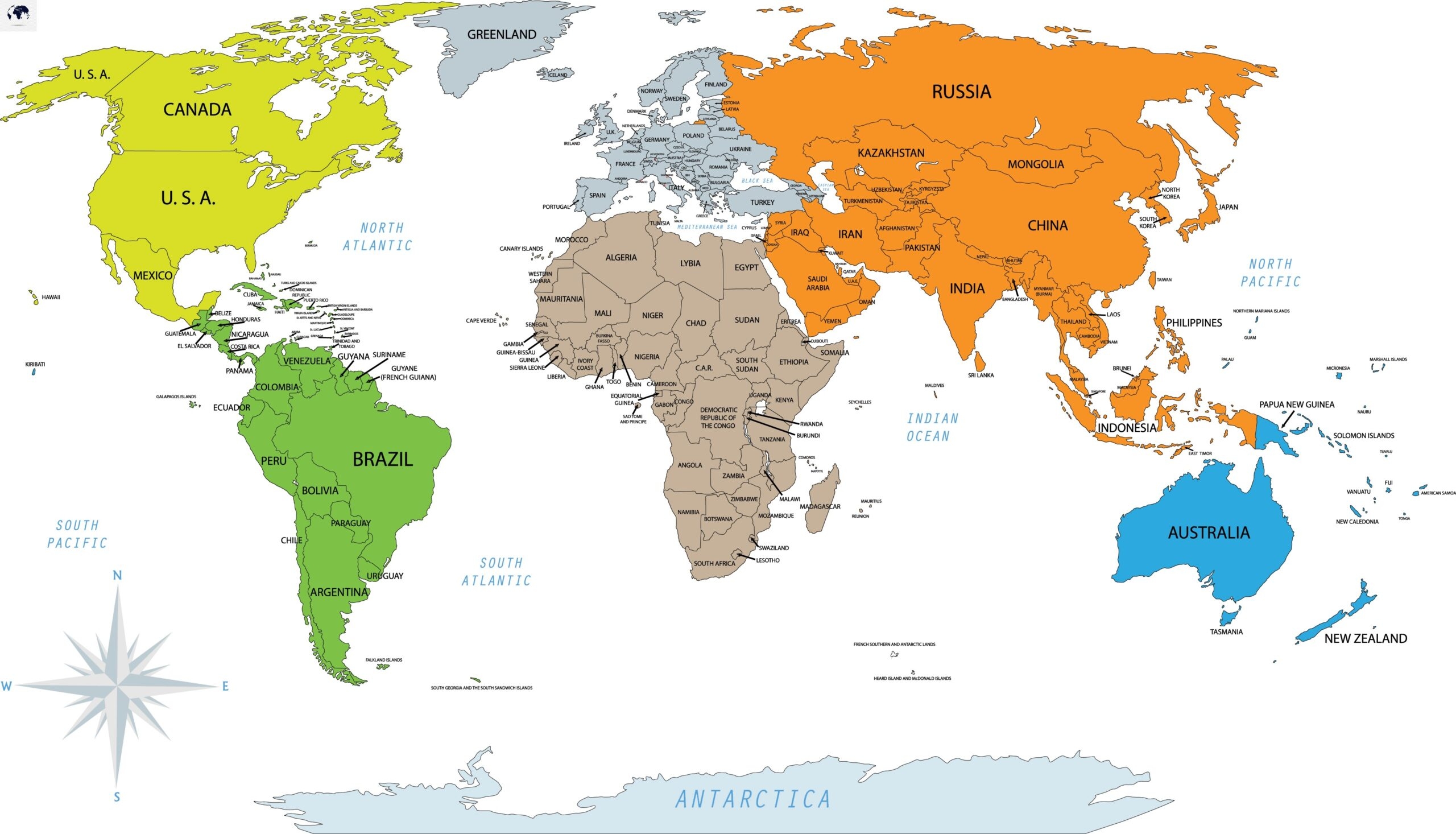 Labeled World Map With Continents And Countries Blank World Map Labeled World Map With Continents And Countries Blank World Map