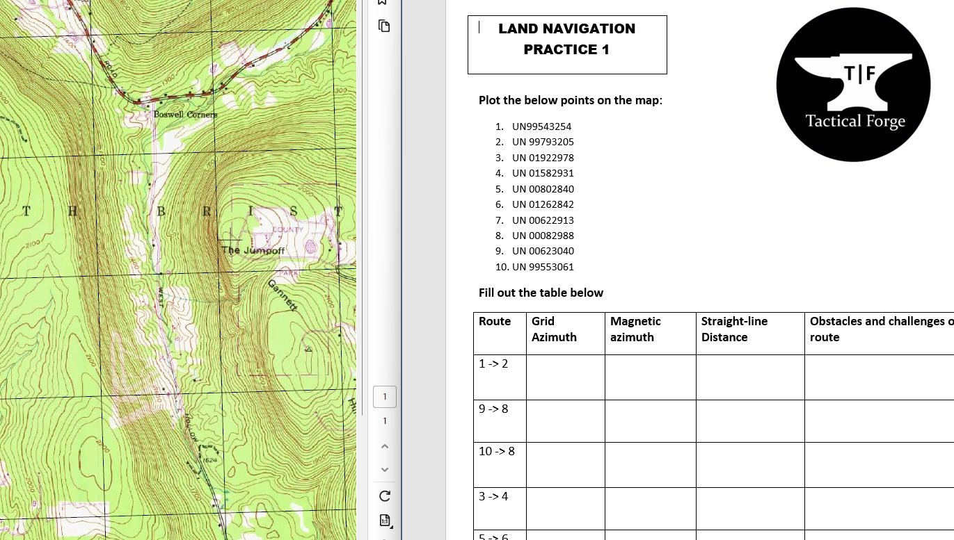 Land Nav Training Binder Ppts Worksheets And Practical Exercises Etsy
