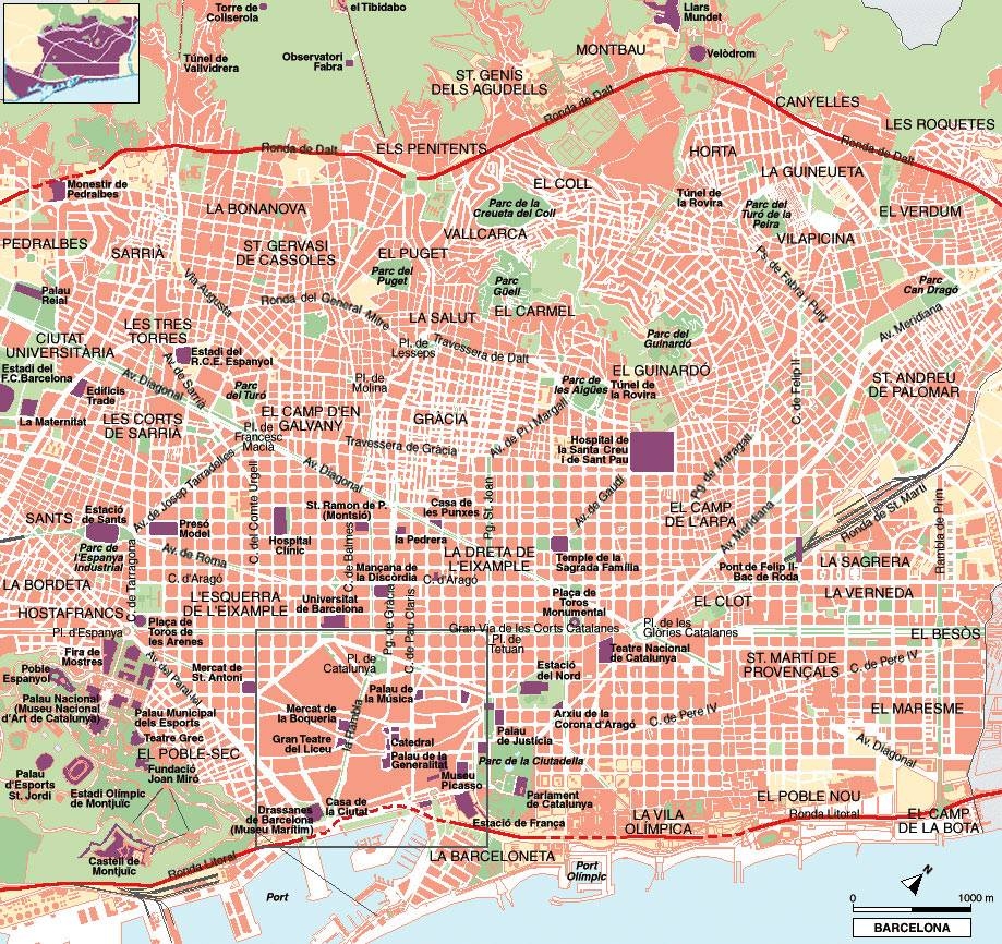 Large Barcelona Maps For Free Download And Print High Resolution And Detailed Maps