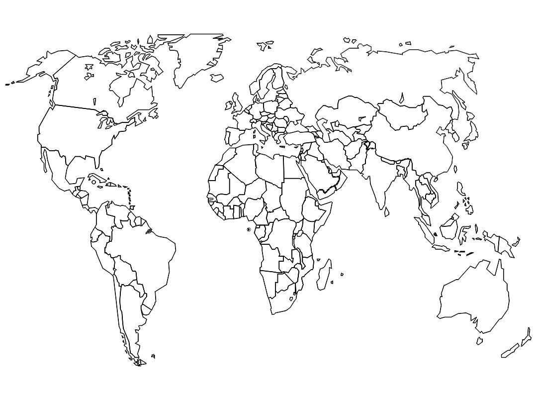 Large Blank World Maps 10 Free PDF Printables Printablee