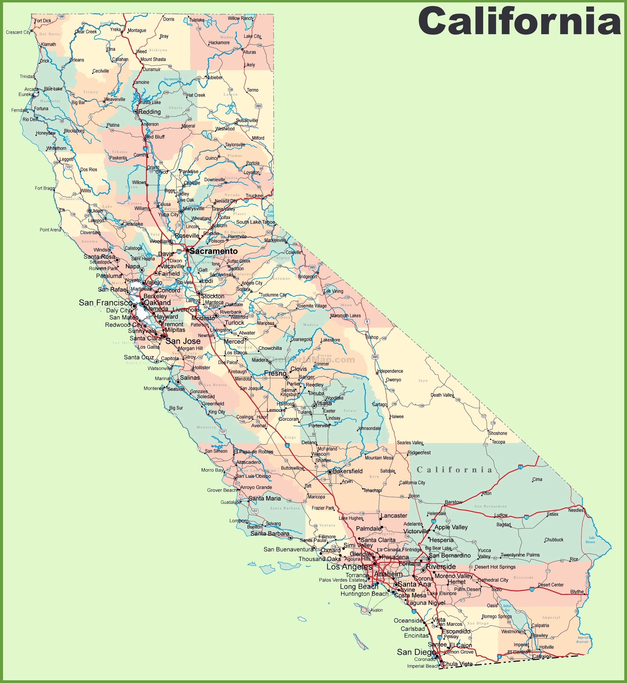 Large California Maps For Free Download And Print High Resolution And Detailed Maps