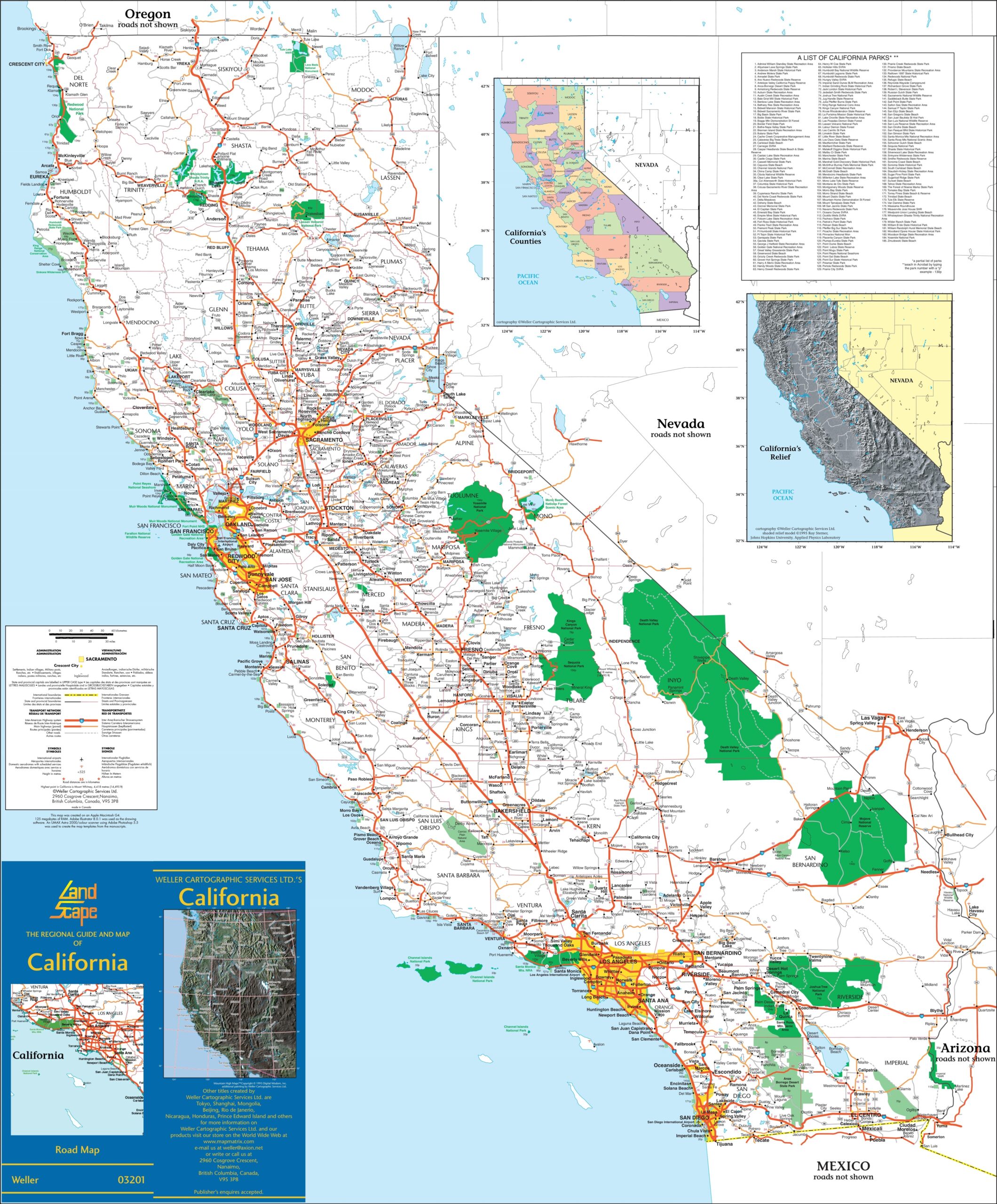 Large Detailed Map Of California With Cities And Towns Ontheworldmap