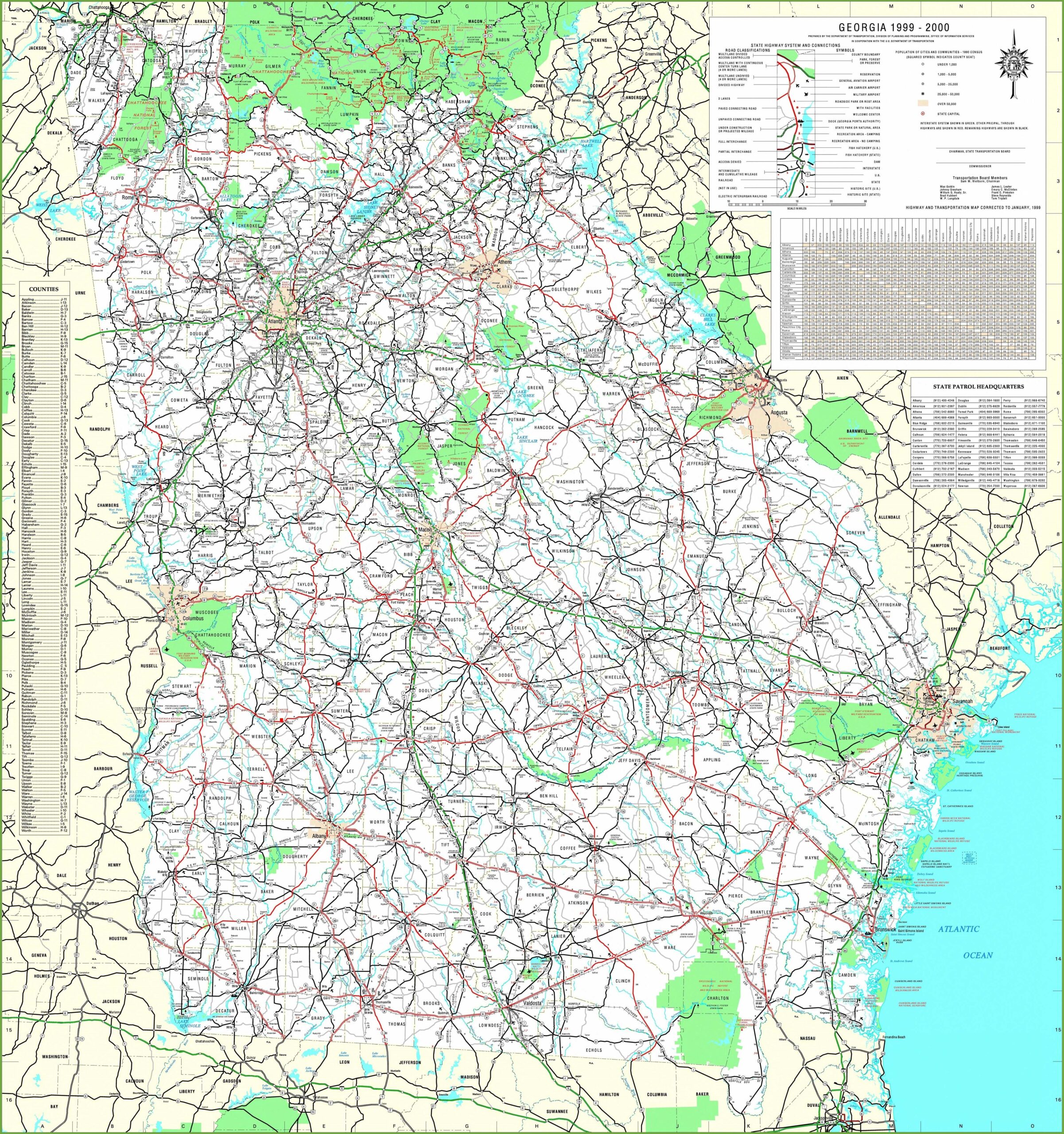 Large Detailed Map Of Georgia Ontheworldmap