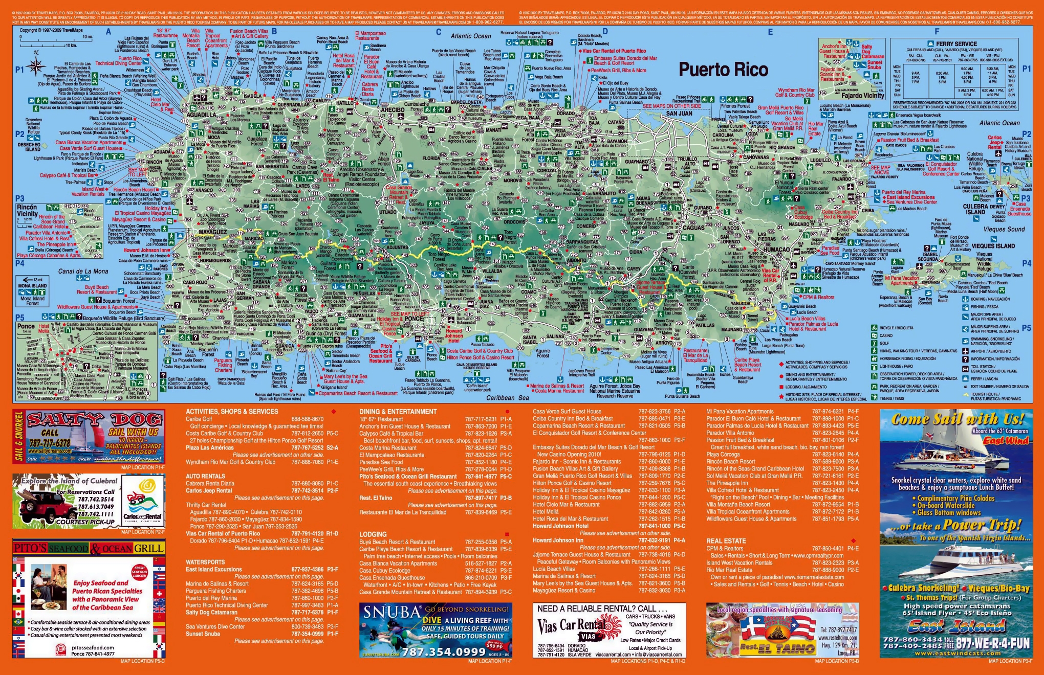 Large Detailed Tourist Map Of Puerto Rico With Other Marks Puerto Rico North America Mapsland Maps Of The World
