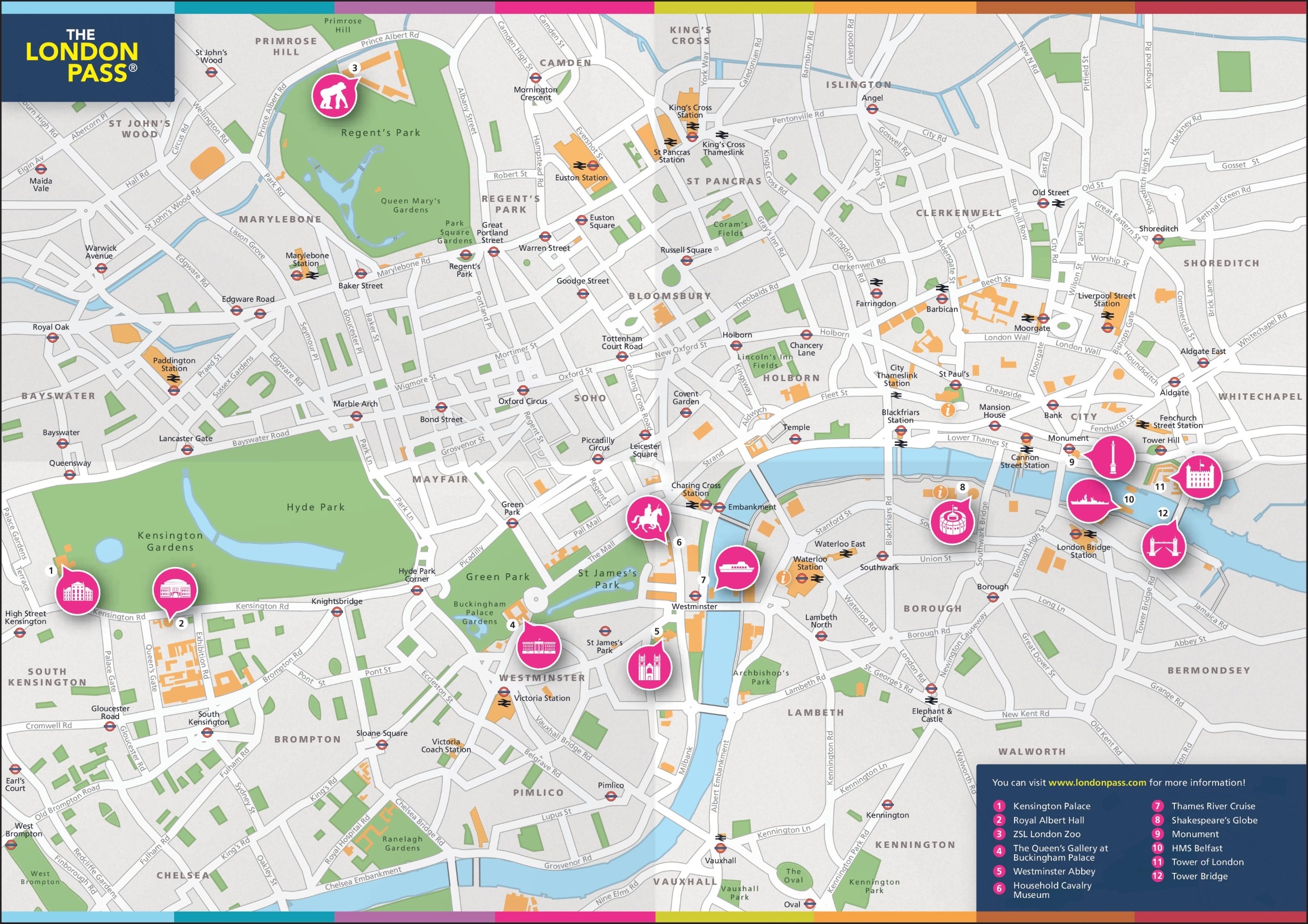 London Pass Map Ontheworldmap
