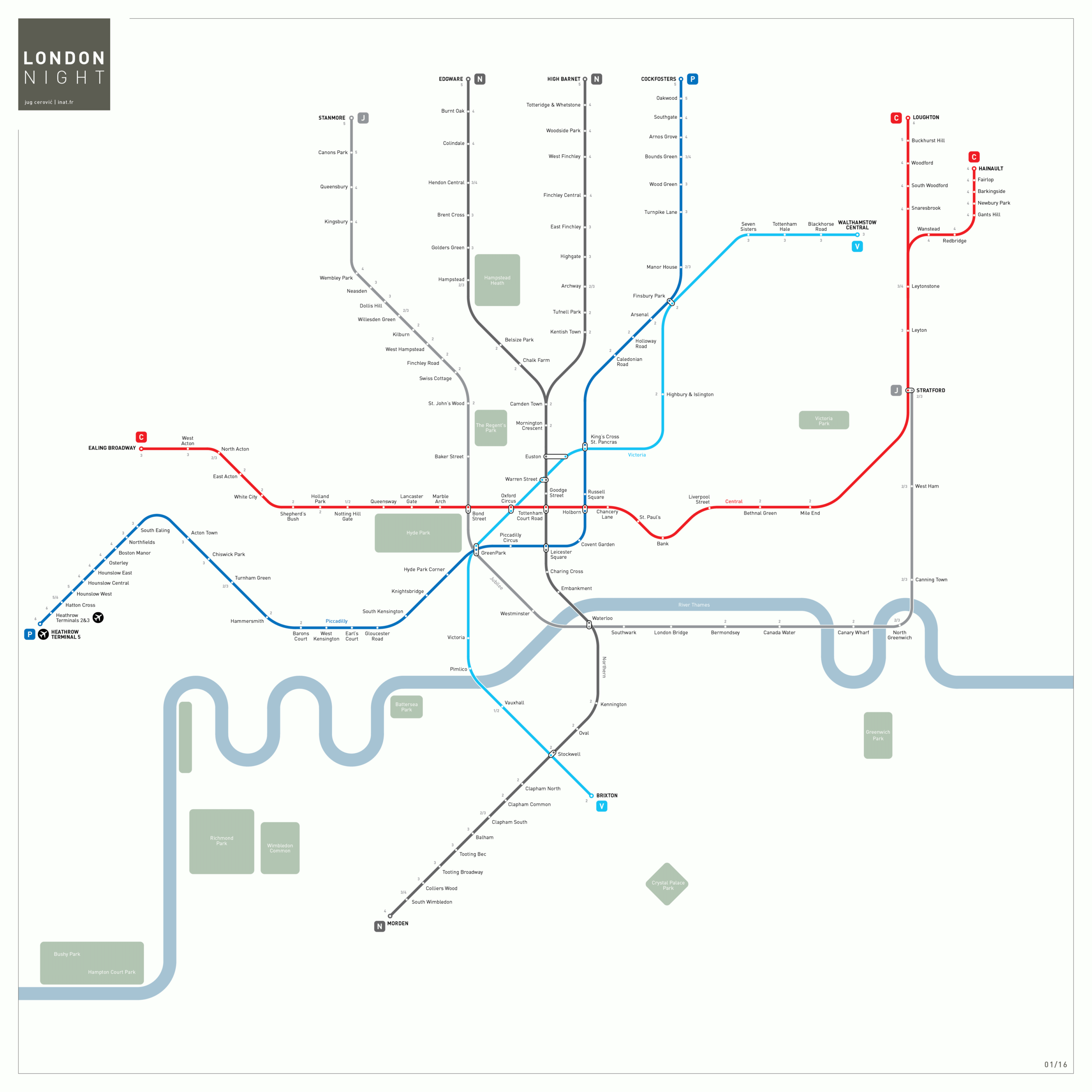 London Underground And Rail Map Inat