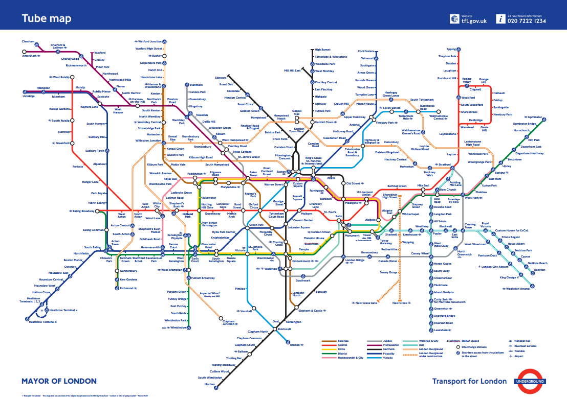 London Underground Maps Worldwide Subway Maps Edward Tufte