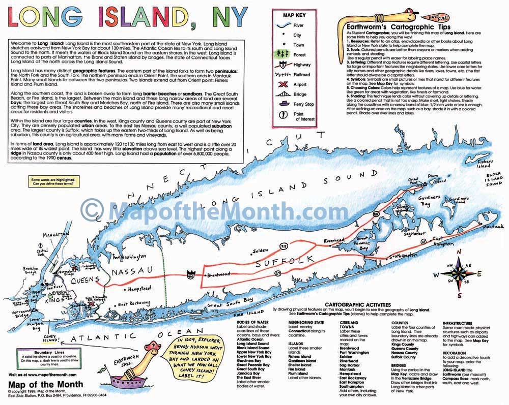 Long Island NY Map Maps For The Classroom Long Island NY Map Maps For The Classroom