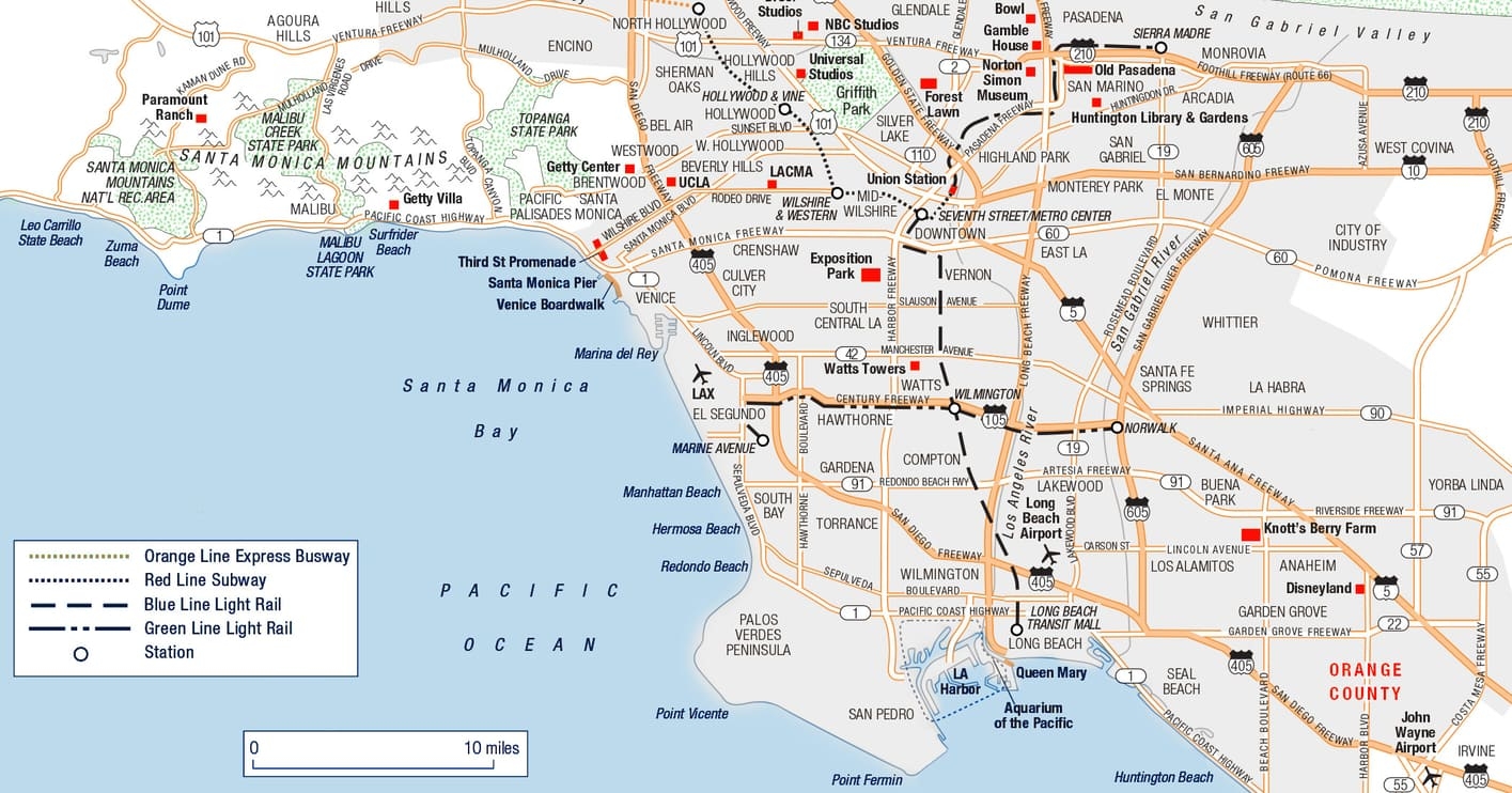 Los Angeles Maps The Tourist Maps Of LA To Plan Your Trip