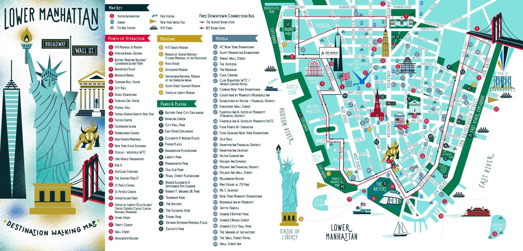 Lower Manhattan Walking Map By Alliance For Downtown New York Issuu