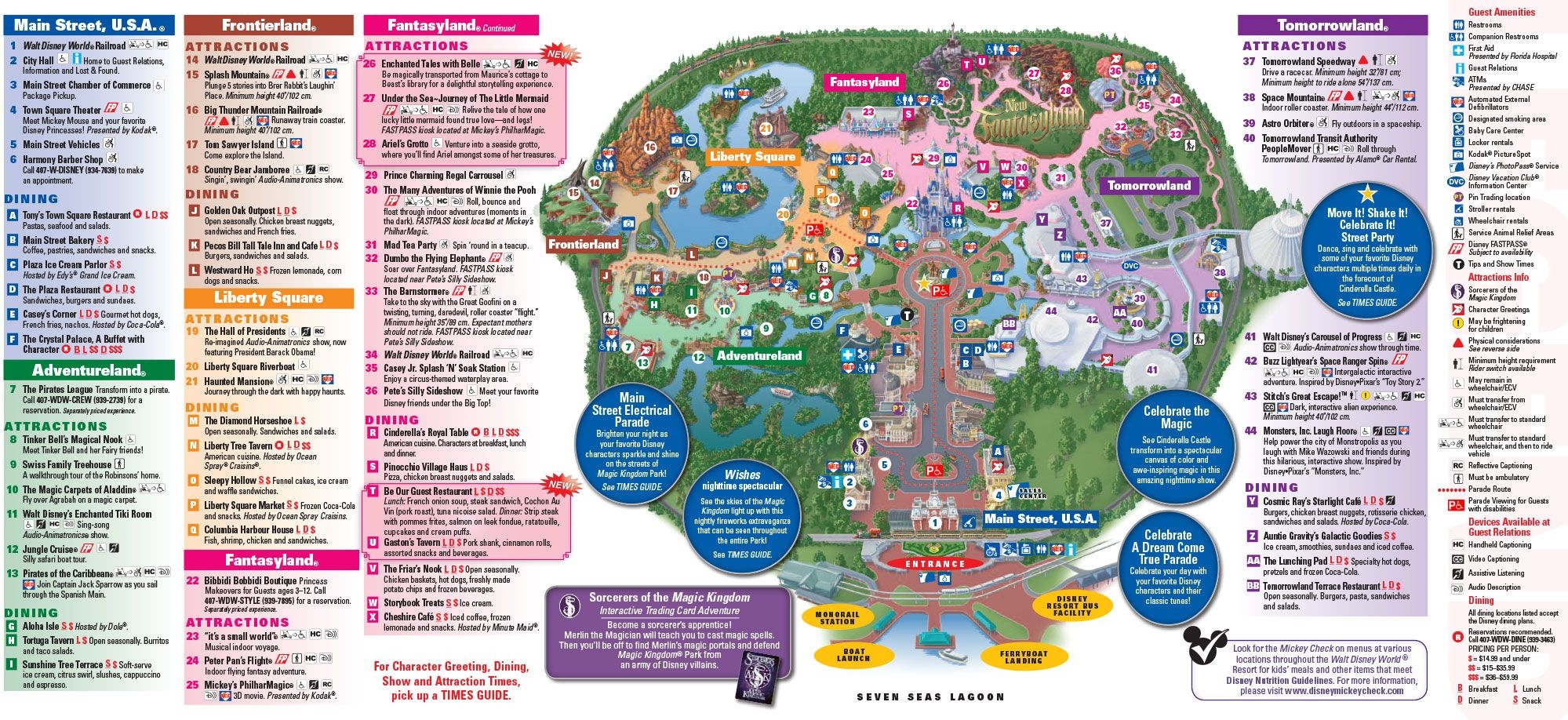 Magic Kingdom Park Map Walt Disney World