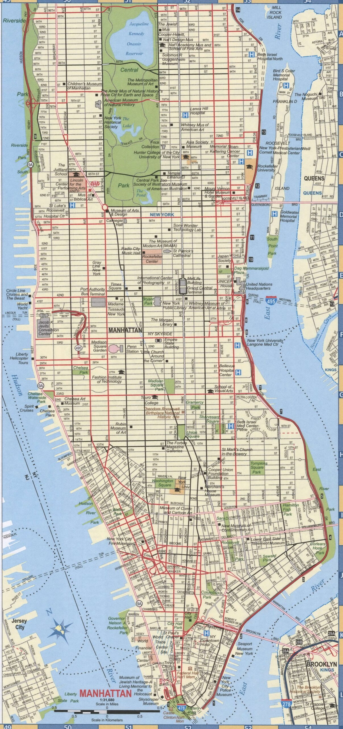 Manhattan NY Road Map Free Printable Map Highway Manhattan New York Manhattan NY Road Map Free Printable Map Highway Manhattan New York