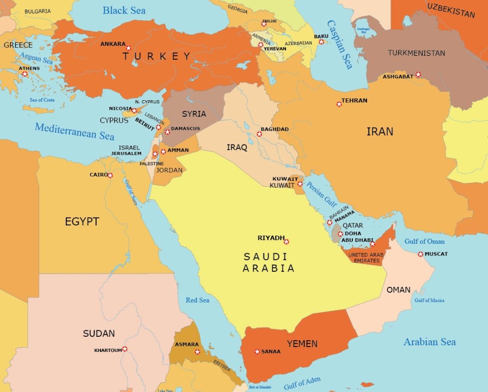 Map Collection Of The Middle East GIS Geography