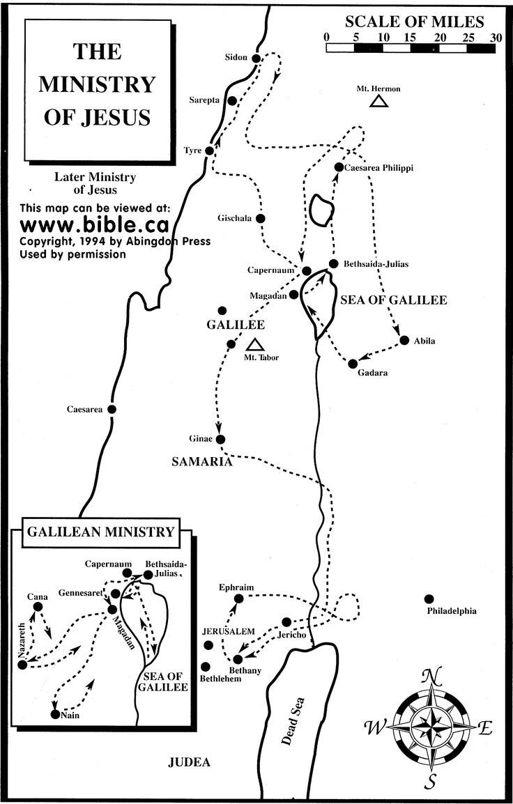 Map Ministry Of Jesus