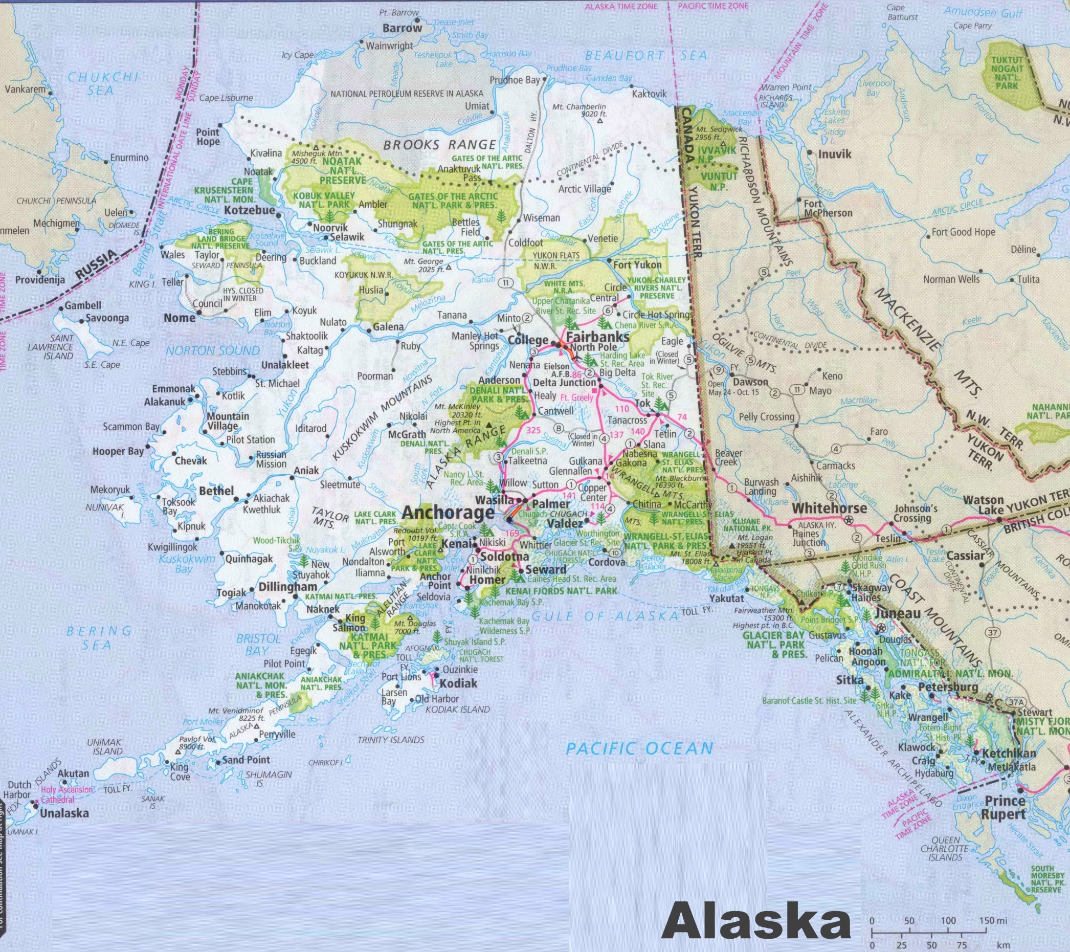 Map Of Alaska With Cities And Towns Ontheworldmap Map Of Alaska With Cities And Towns Ontheworldmap