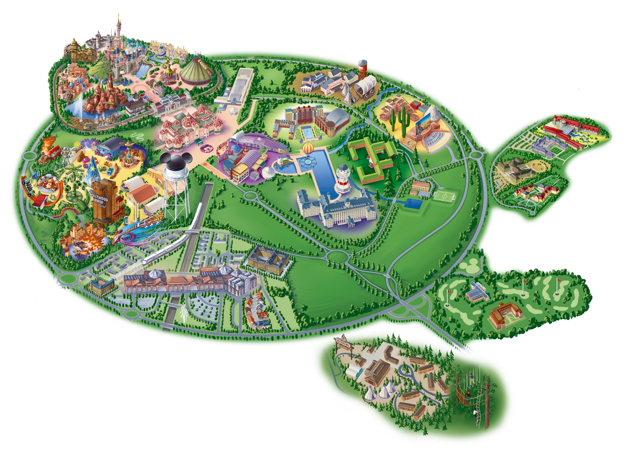 Map Of Disneyland Paris And Walt Disney Studios