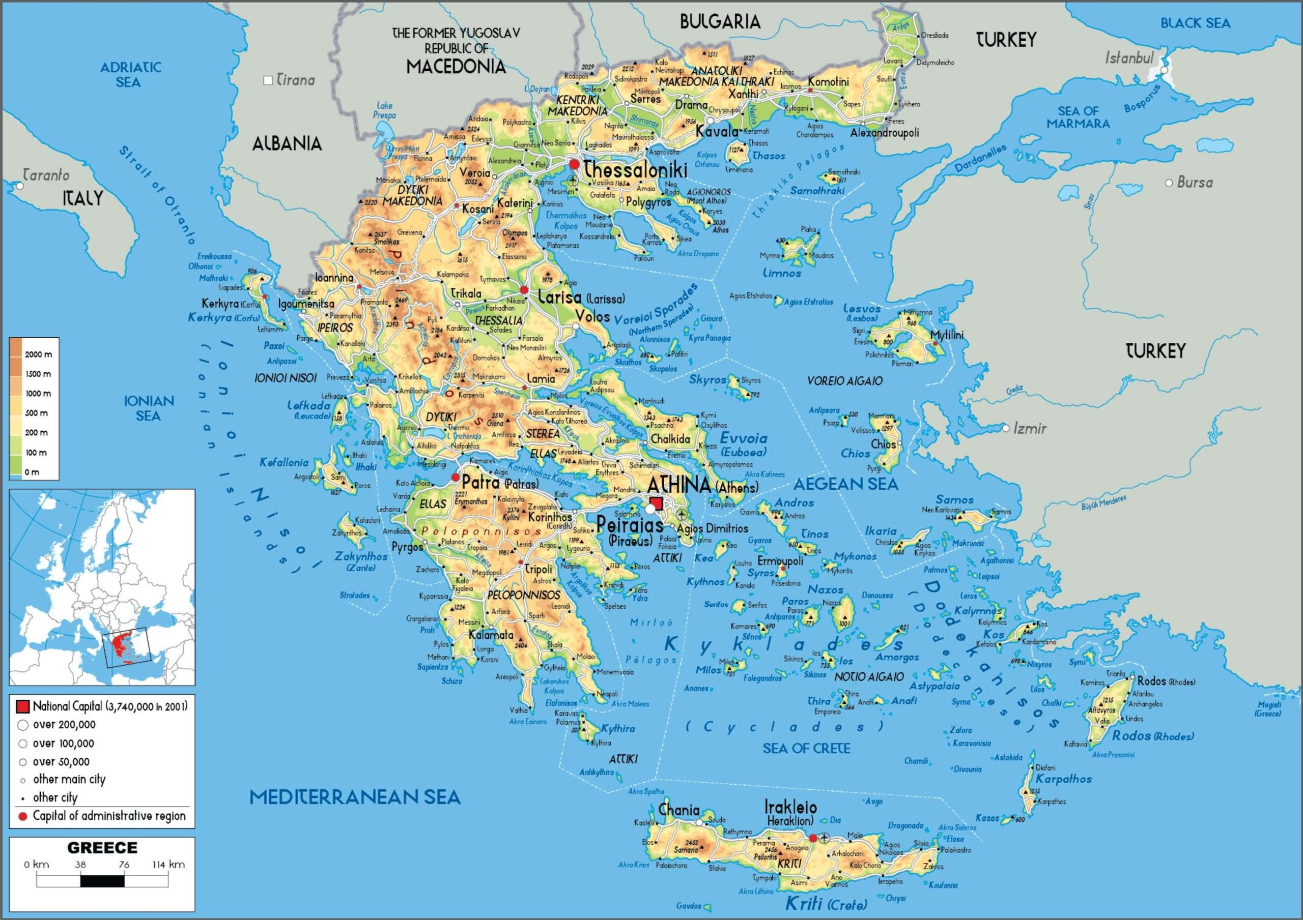  Map Of Greece To Print Download FREE