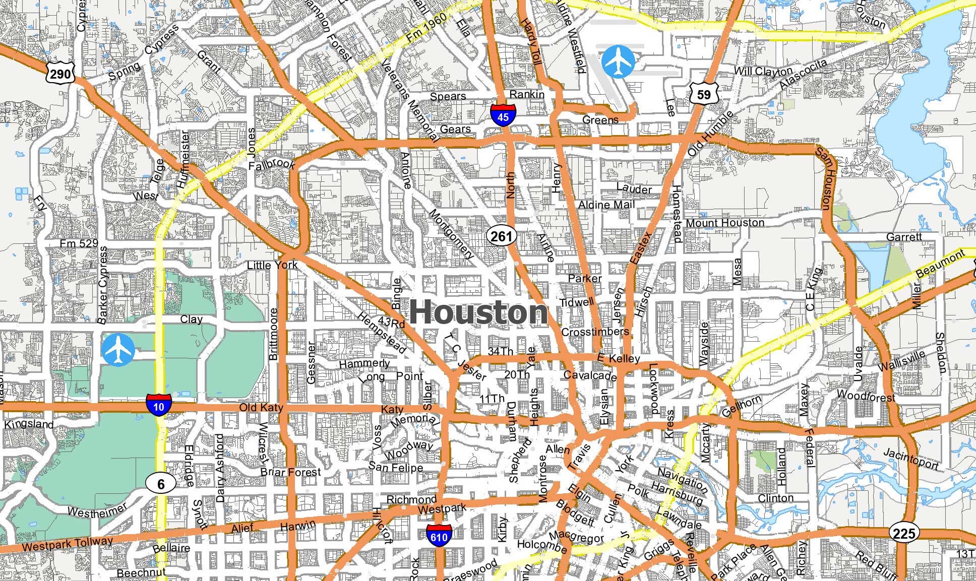 Map Of Houston Texas GIS Geography