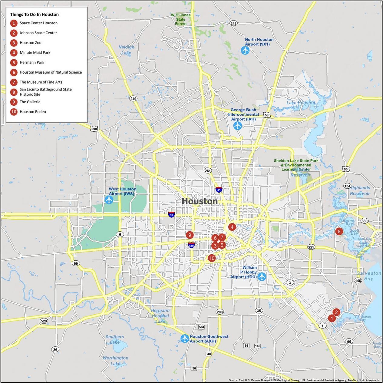 Map Of Houston Texas GIS Geography