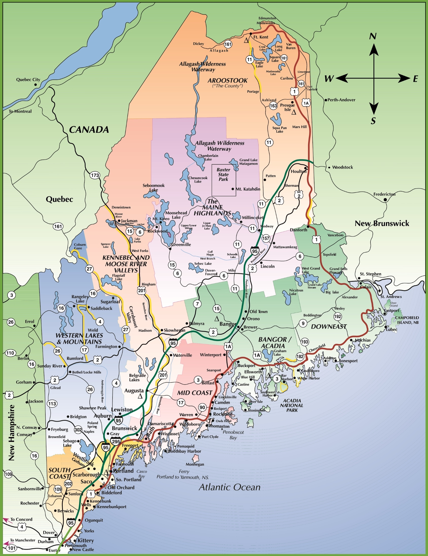 Map Of Maine Coast Ontheworldmap