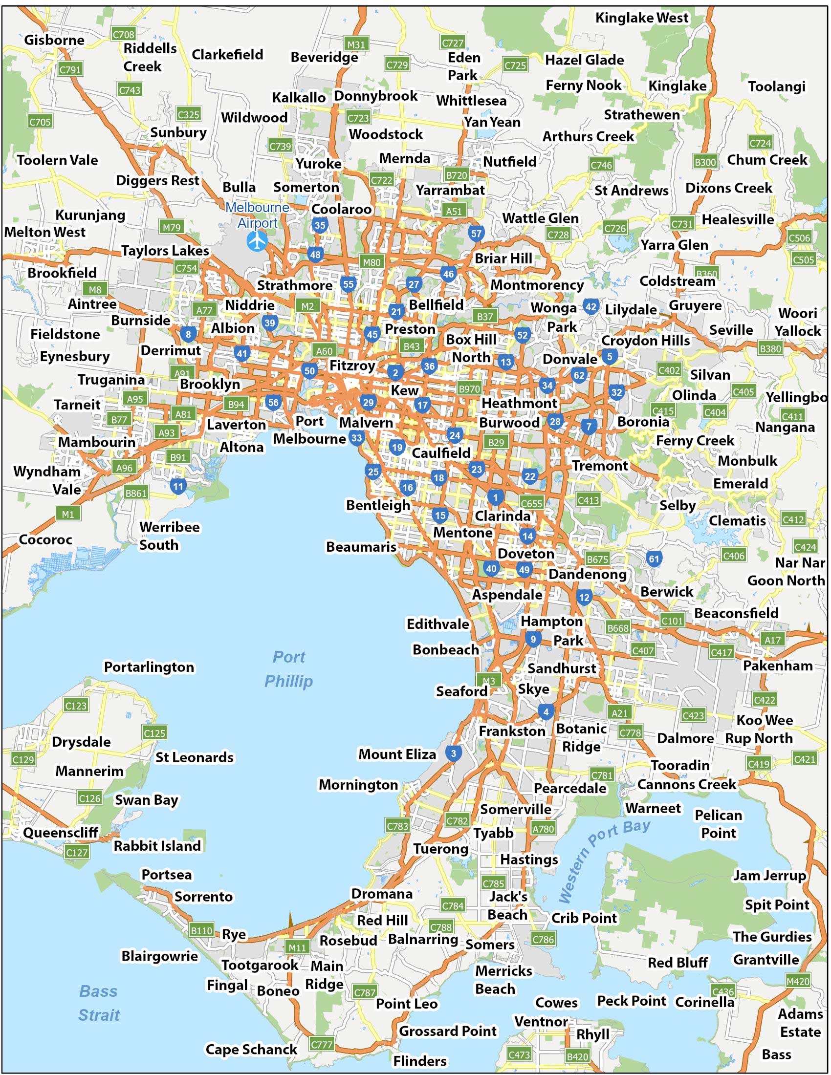 Map Of Melbourne Australia GIS Geography