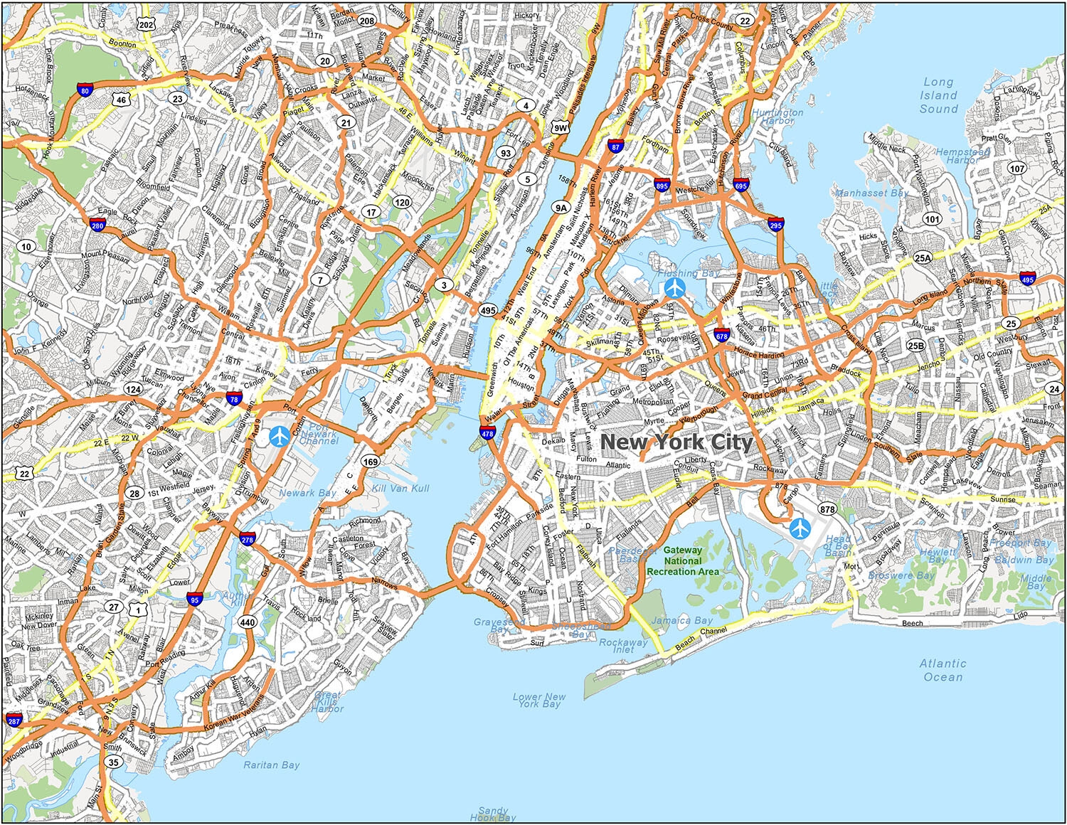 Map Of New York City GIS Geography