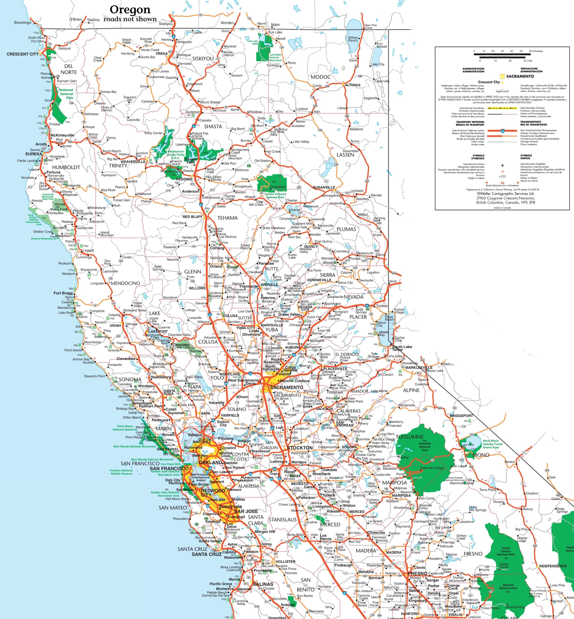 Map Of Northern California Ontheworldmap