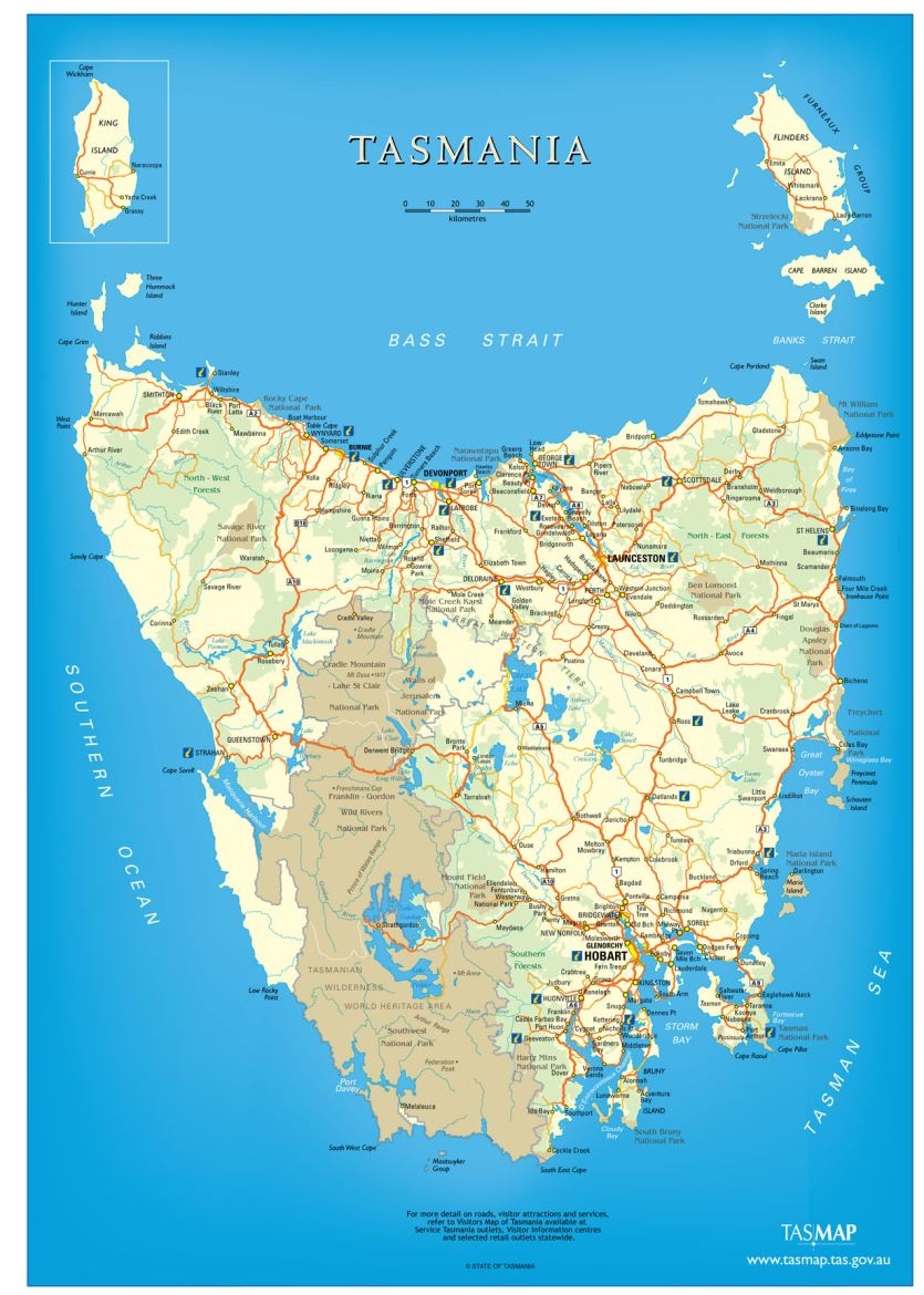 Map Of Tasmania AutoRent