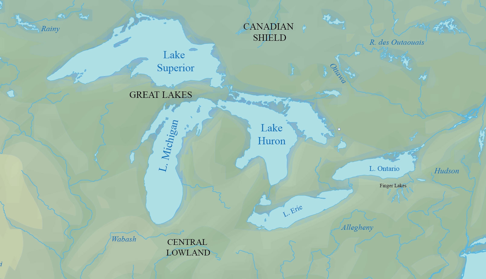 Map Of The Great Lakes Of North America GIS Geography