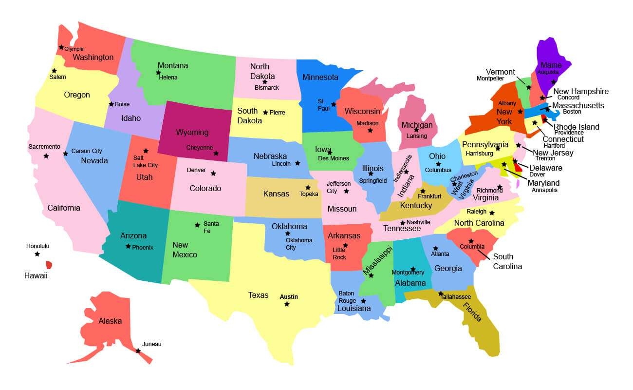  Map Of United States To Print FREE High Quality
