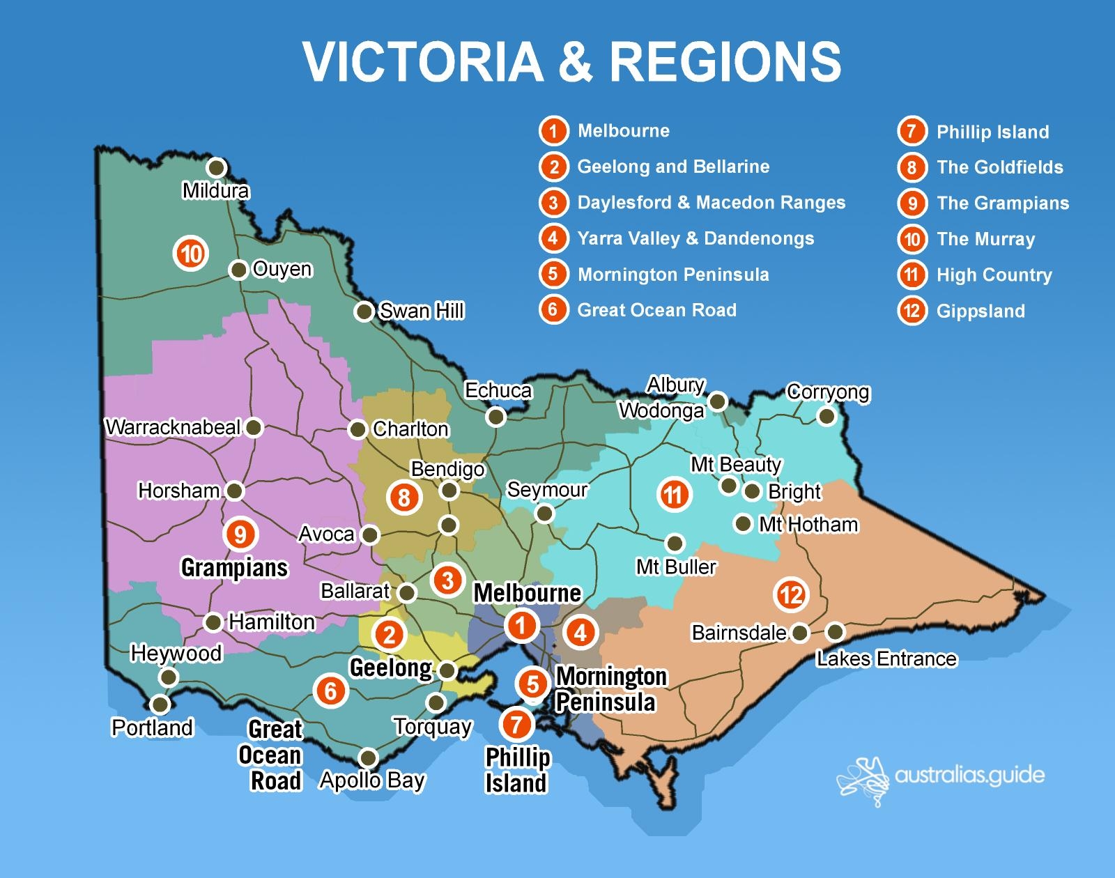 Map Of Victoria Victoria