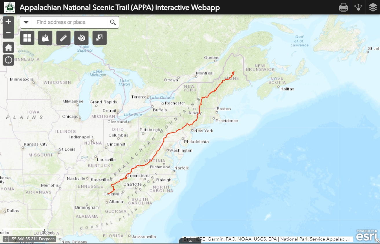 Maps Appalachian National Scenic Trail U S National Park Service