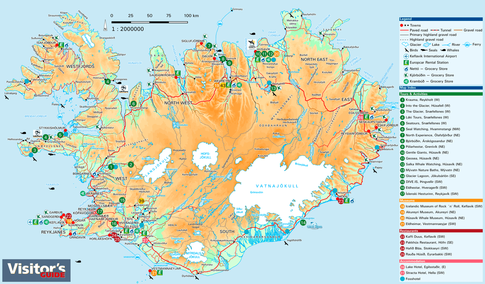 Maps Of Iceland Visitor s Guide