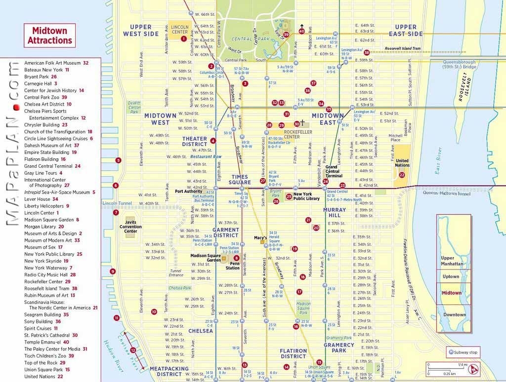 Maps Of New York Top Tourist Attractions Free Printable