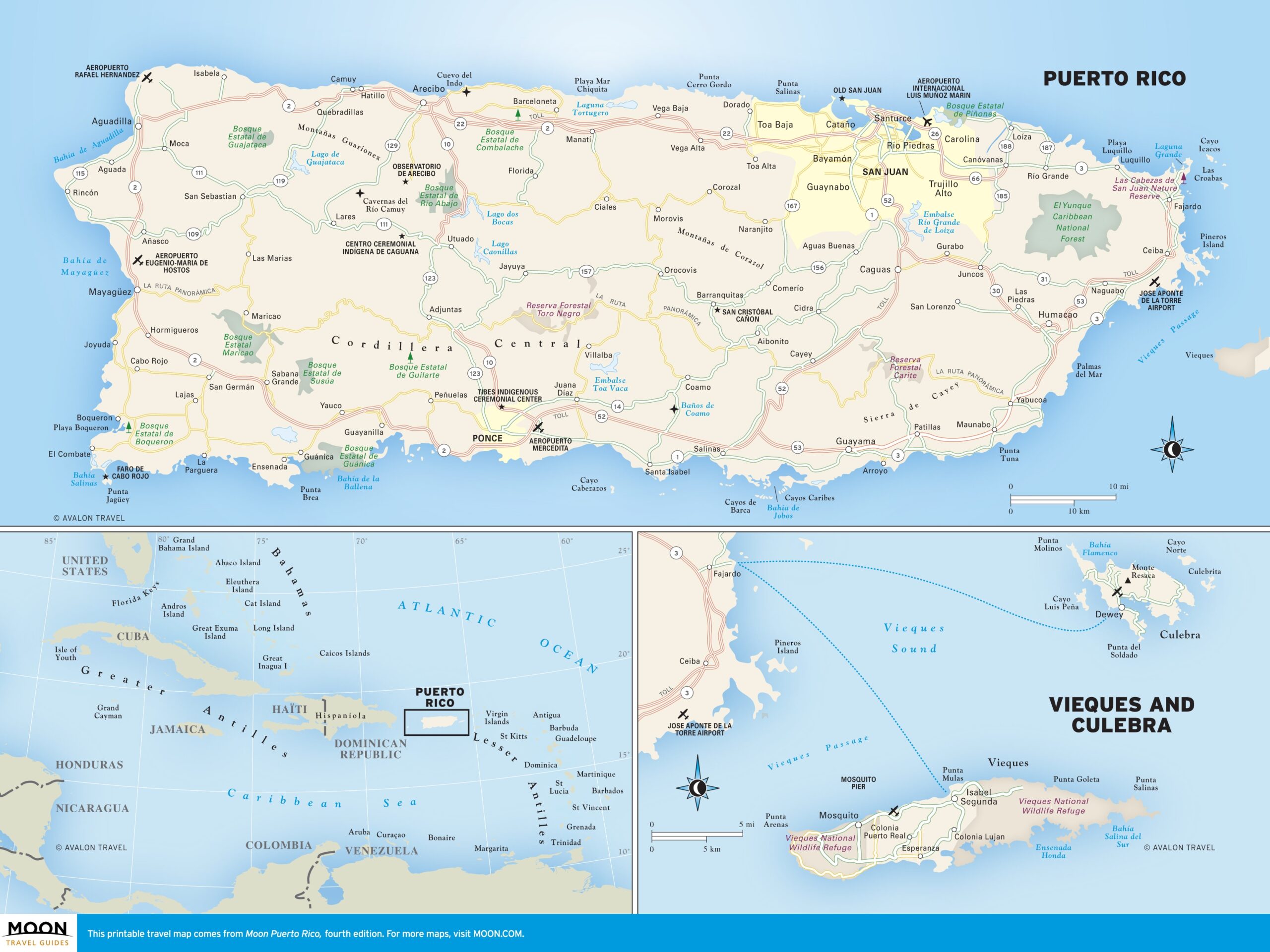 Maps Of Puerto Rico Moon Travel Guides