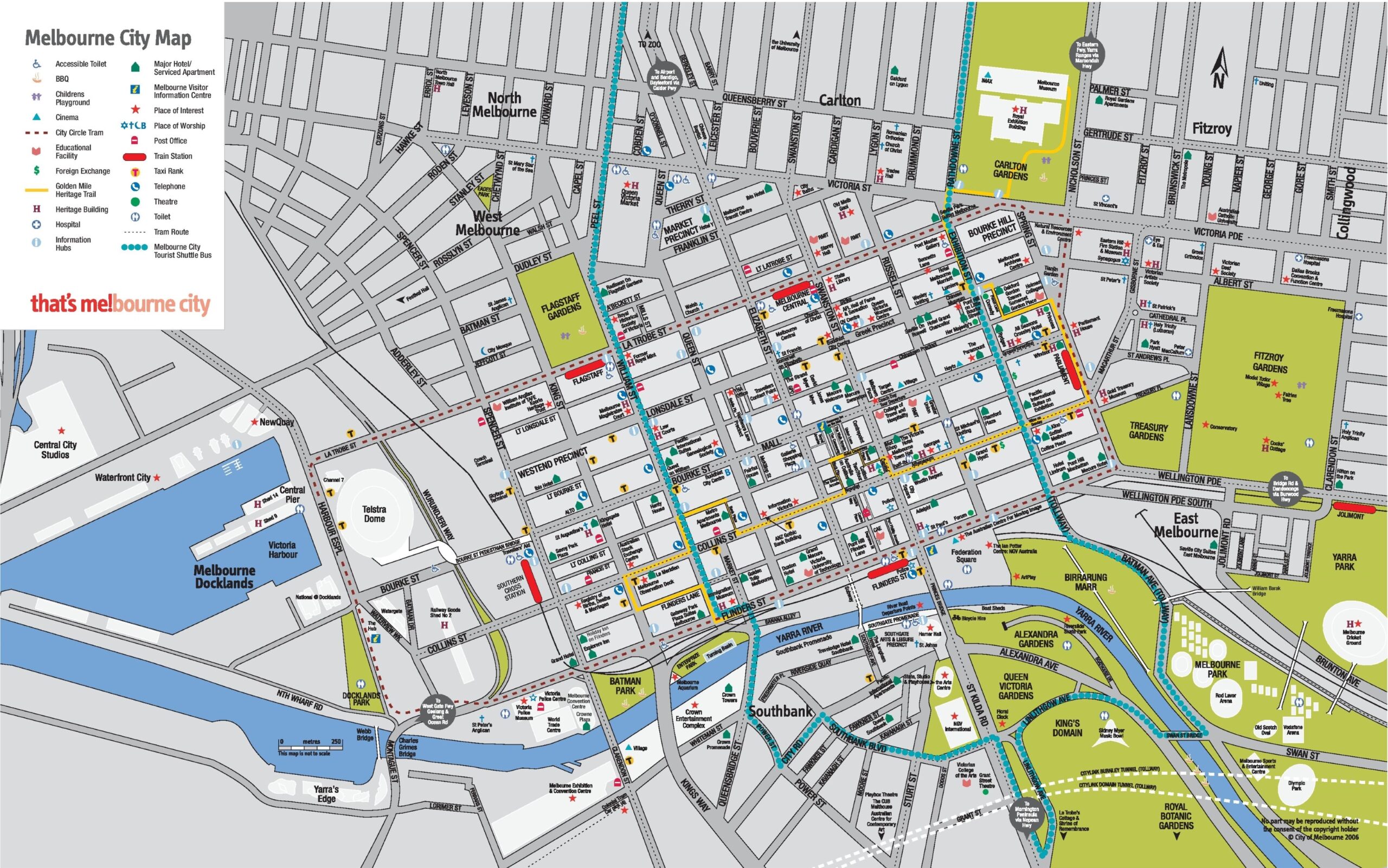Melbourne CBD Map Ontheworldmap