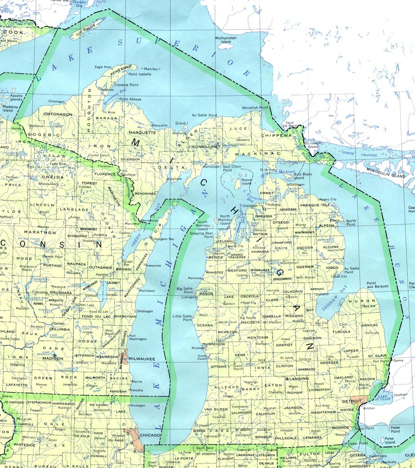 Michigan Base Map