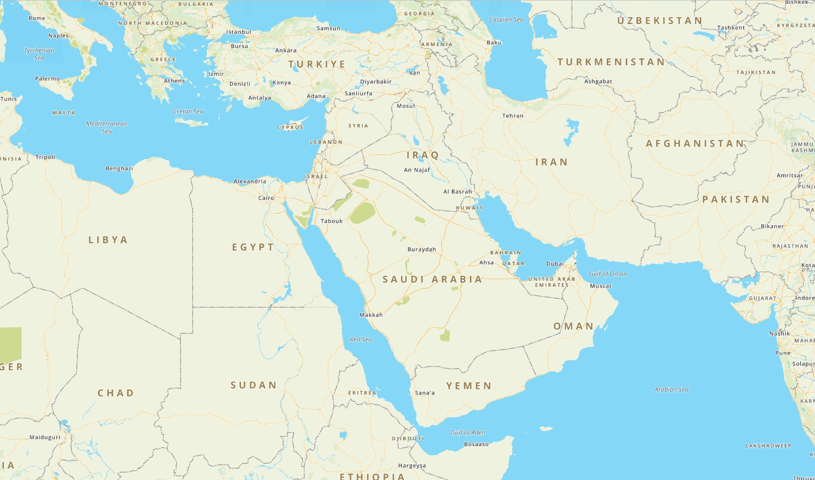 Middle East Map Explore Interactive And Printable Maps Full Country List MapQuest Travel