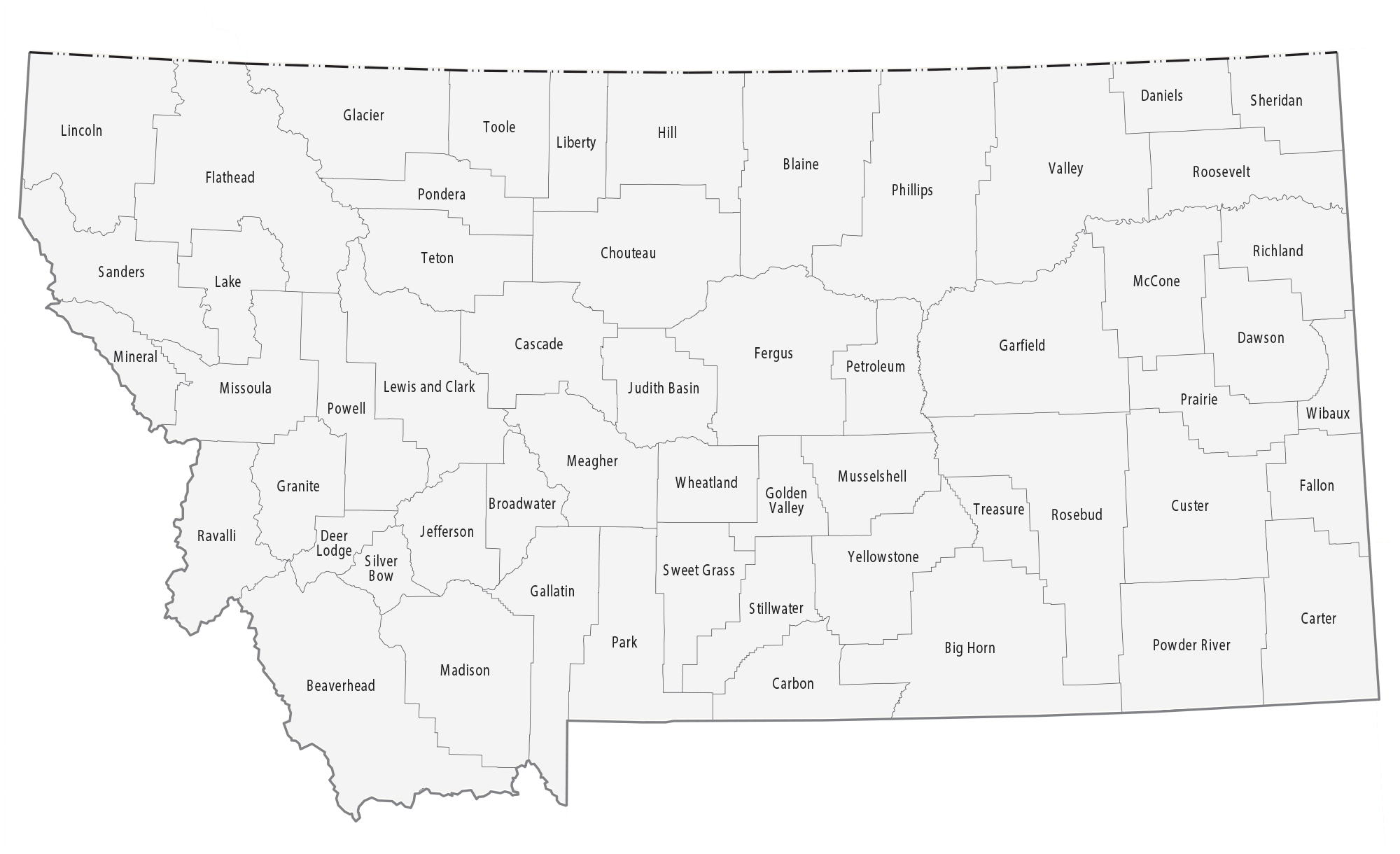 Montana County Map Printable Printable Party Favors