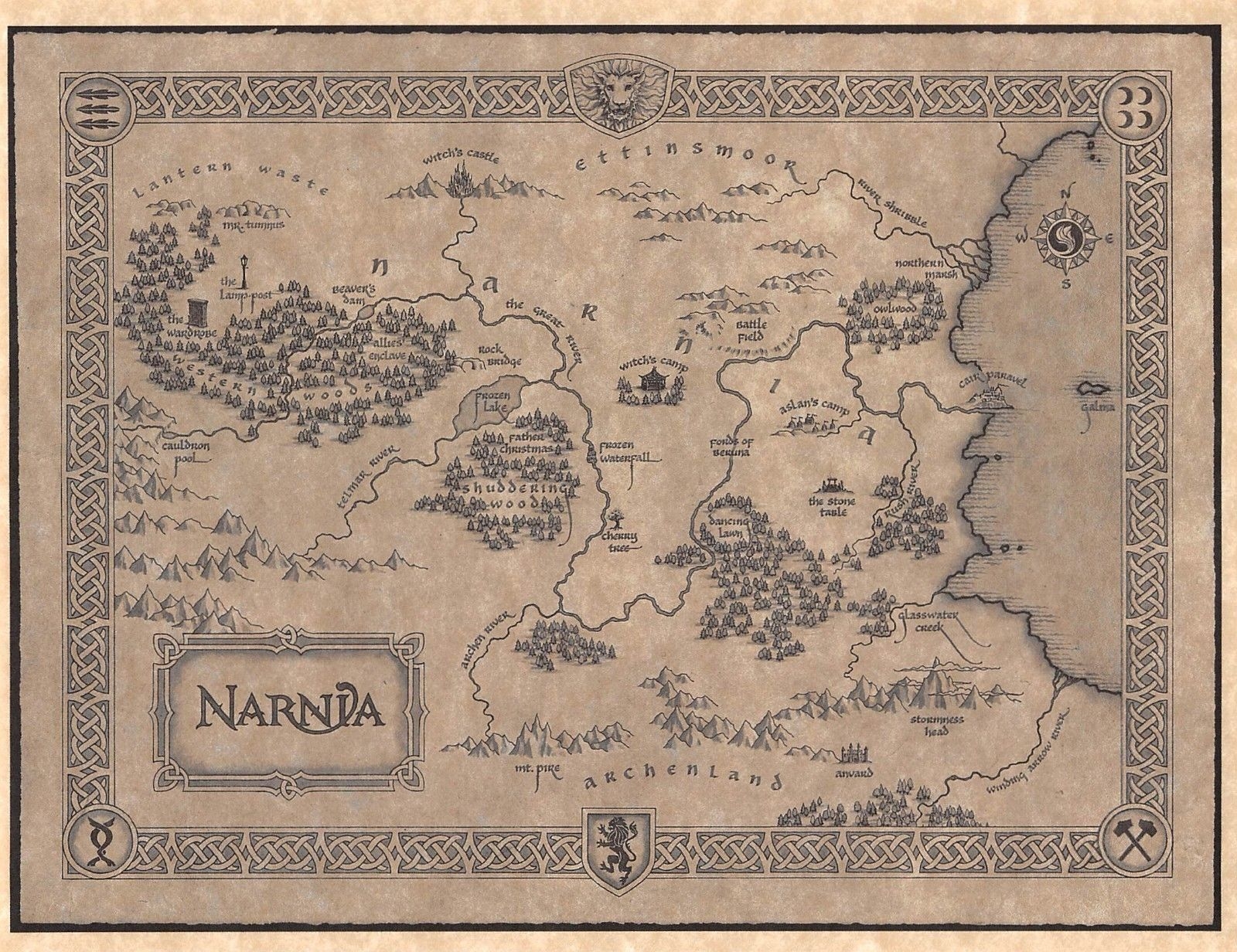 Narnia Map Wallpapers Wallpaper Cave